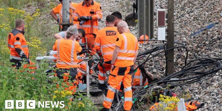 Man arrested in France over suspected railway vandalism