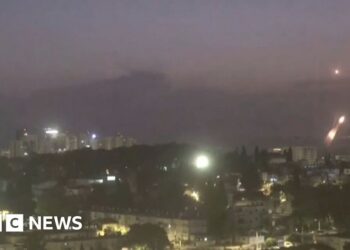 Explosions over Israel as rockets fired from across Lebanon border