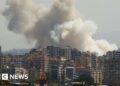 Israeli air strikes kill 492 people in Lebanon