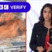 BBC Verify analyses footage of Israeli strikes on Beirut