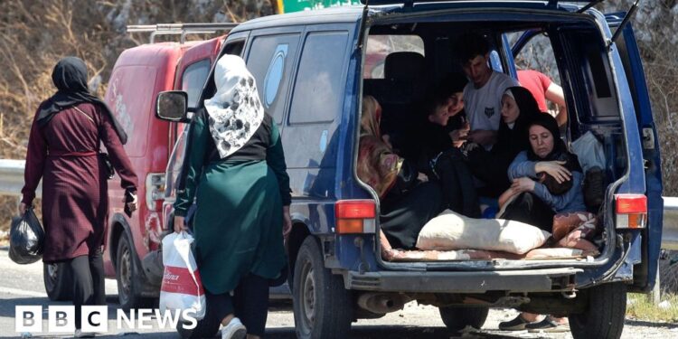 ‘The bombs were everywhere’ – people fleeing Lebanon air strikes