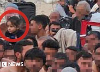 What happened to the young girl captured in a photograph of Gaza detainees