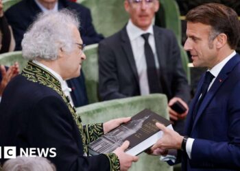 Dictionary of the French Academy presented to President Macron