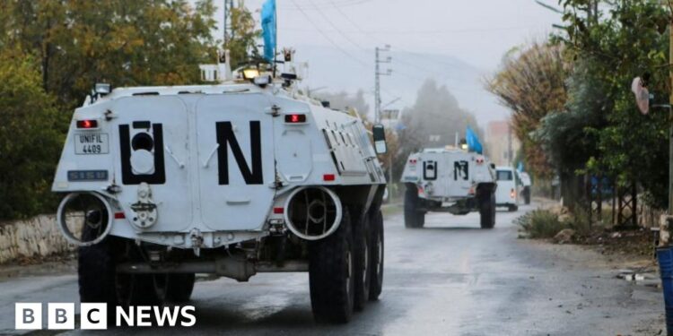 Four UN peacekeepers injured by rocket fire in Lebanon