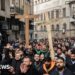 Protests in Syria after Christmas tree set alight