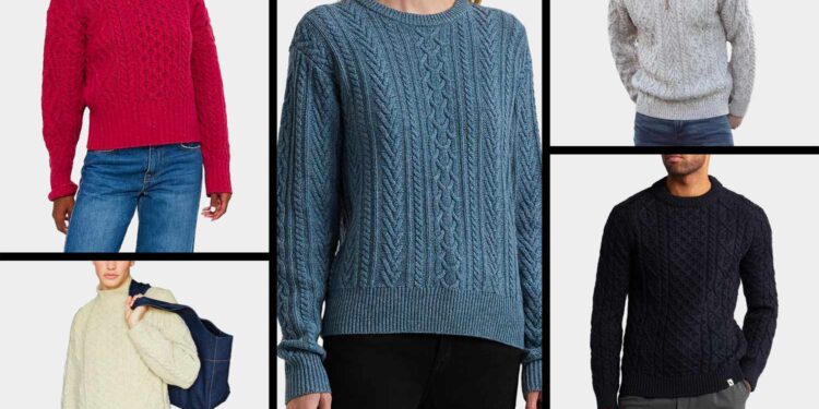 14 Best Irish Aran Cable Knit Sweaters