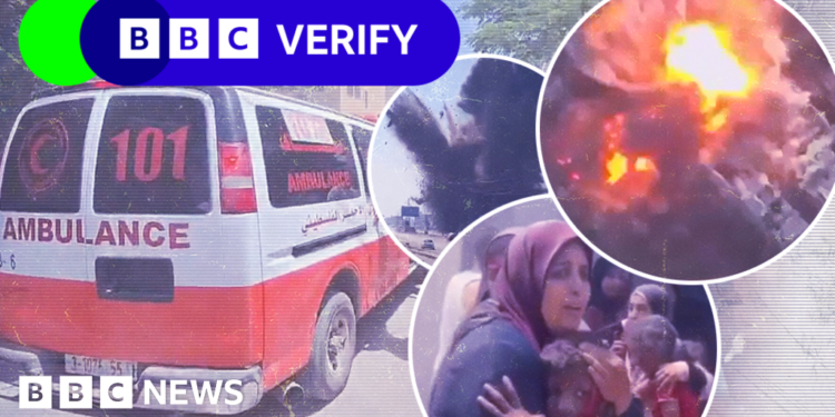 Almost 100 strikes in Gaza ‘humanitarian zone’, BBC Verify finds