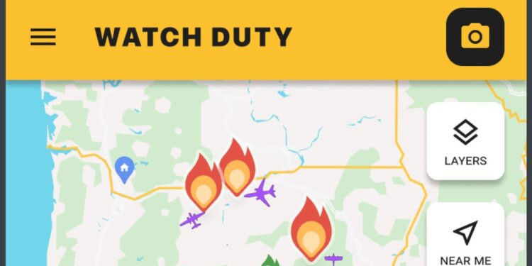 How Watch Duty Keeps Up With the California Wildfires