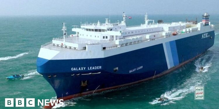 Yemen’s Houthis release crew of seized cargo ship Galaxy Leader