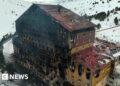 Dozens killed as hotel engulfed by flames in ski resort of Bolu