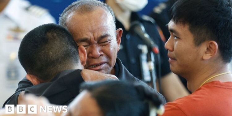 Freed men arrive home to tears of joy in Bangkok