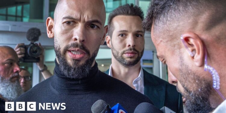 Andrew Tate and brother Tristan arrive in US after Romania lifts travel ban