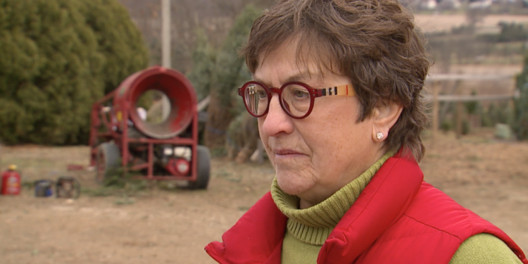 She made a promise to her husband to keep their tree farm going