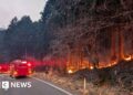 Thousands evacuated as Japan’s biggest fire in decades continues to burn
