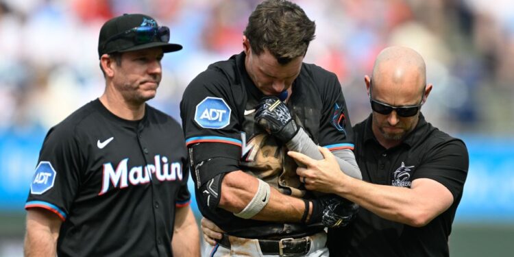 Marlins’ Griffin Conine put on 60-day IL with dislocated shoulder