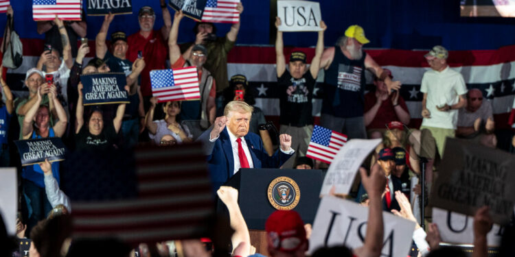 Fact-Checking Trump’s Rally on His First 100 Days