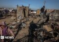 Israeli strikes kill Palestinians in tented area for displaced in Gaza