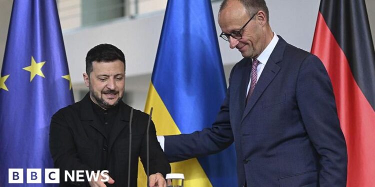 Germany’s Merz promises to help Ukraine produce long-range missiles