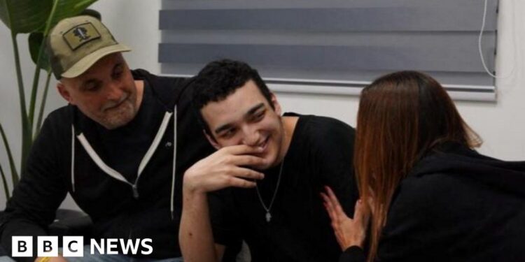 Hostage reunites with family after being freed by Hamas