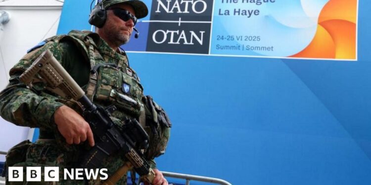 Germany vows fair share of Europe’s defence as Nato leaders arrive at Hague summit