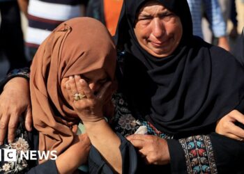 At least 27 Palestinians killed by Israeli fire near aid centre, Gaza authorities say