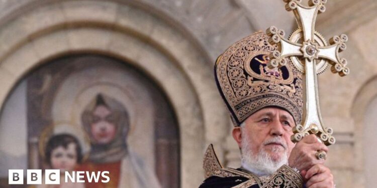 Armenia’s PM accuses head of Church of fathering child in febrile political row