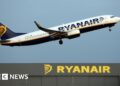 Eight injured on Ryanair flight hit by ‘severe turbulence’, police say