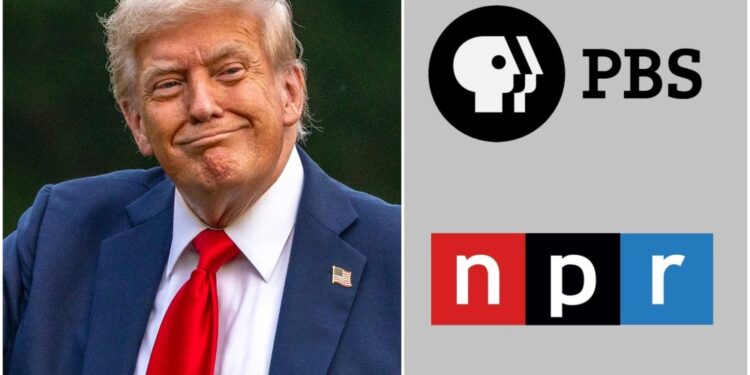Trump Celebrates Congress Approving NPR, PBS Rescission Package