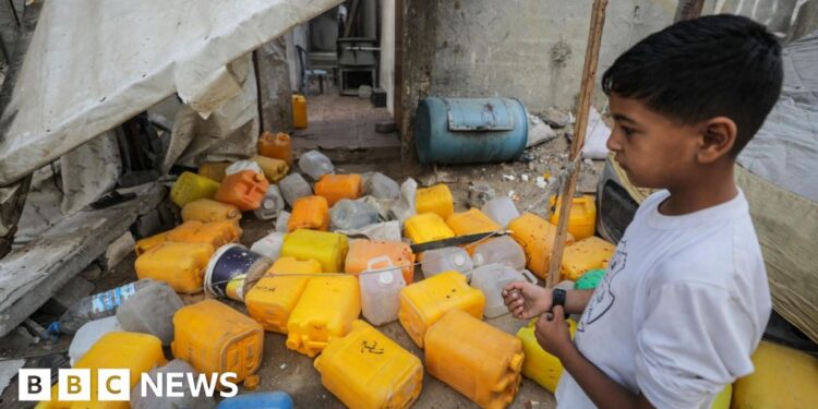 Gaza father’s outrage after Israeli strike kills son ‘searching for a sip’