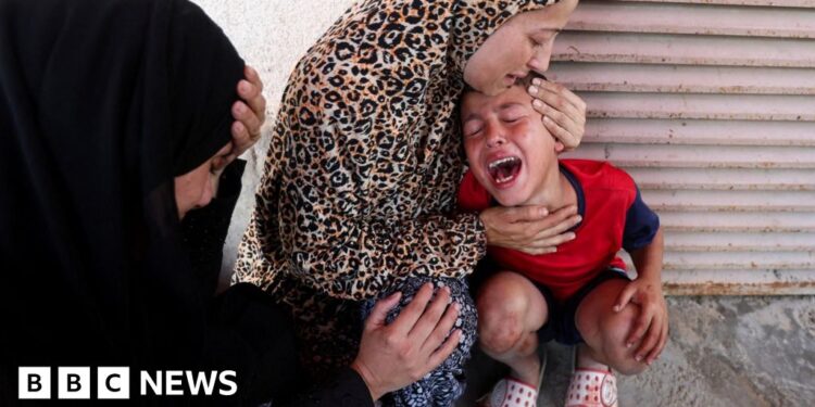 Children queuing for supplements killed in Israeli strike in Gaza, hospital says