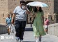 ‘A little bit melting’: Intense heat across Europe