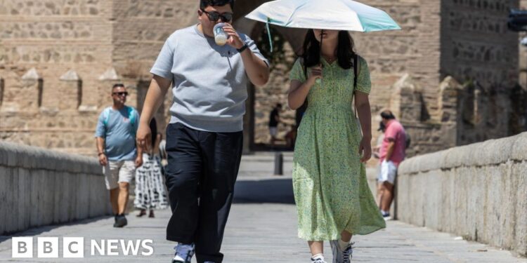 ‘A little bit melting’: Intense heat across Europe