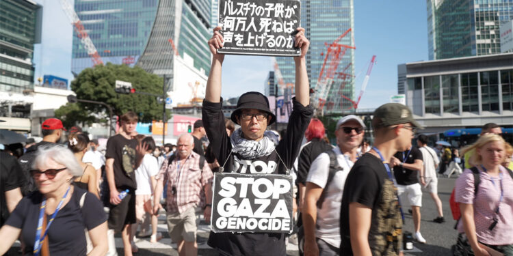 Japanese activist pledges to continue daily Gaza protests