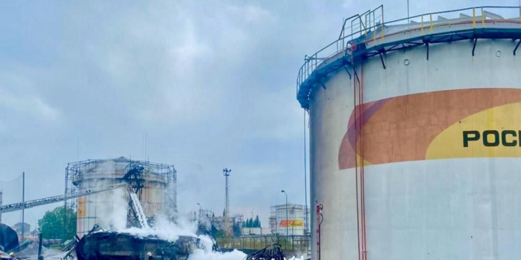 Ukraine drone attack causes fire at Sochi oil depot, Russia says