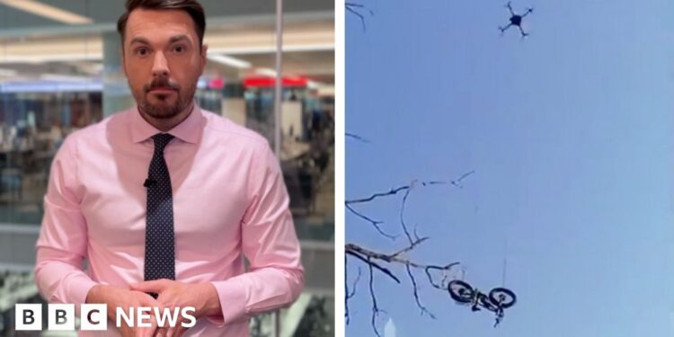 Wounded soldier escapes battlefield using e-bike delivered by drone