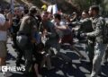 Palestinians flee IDF attacks as Israelis protest against occupation plan