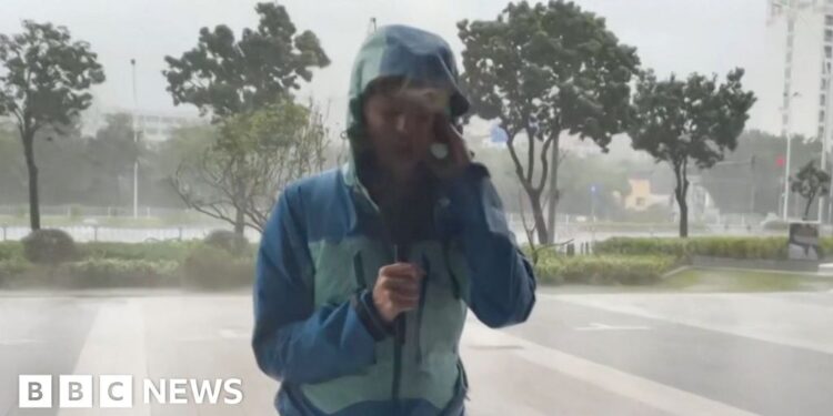 BBC correspondent reports from southern China hit by ‘king of storms’