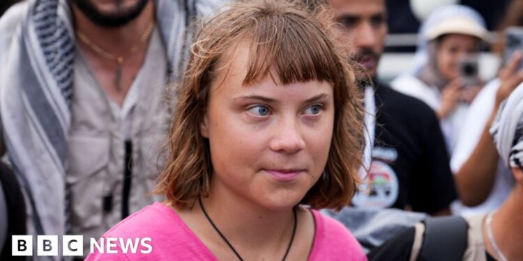 Greta Thunberg’s Gaza flotilla arrives in Tunisia