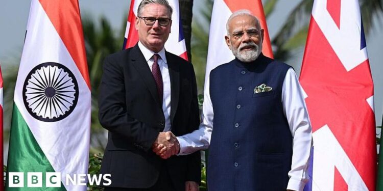 Keir Starmer hails India trade deal as ‘launchpad’ after meeting Narendra Modi