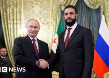 Syria’s Sharaa meets Putin in Moscow for first time since Assad’s fall