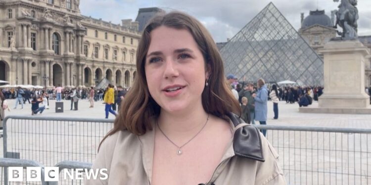 Tourists react as Louvre reopens after heist