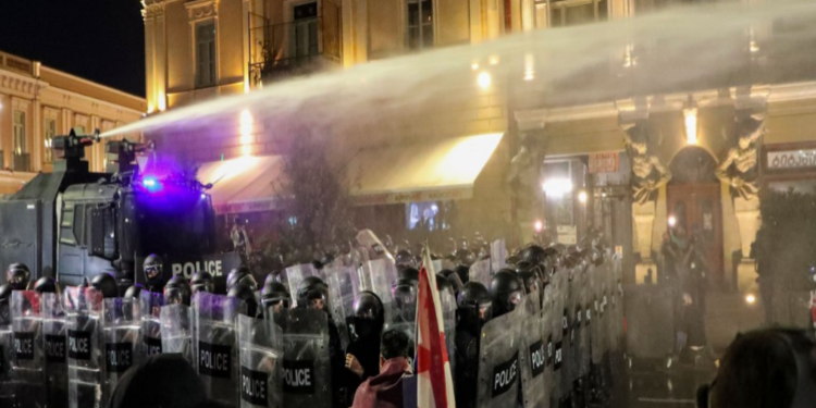 Georgia protesters try to storm Tbilisi presidential palace