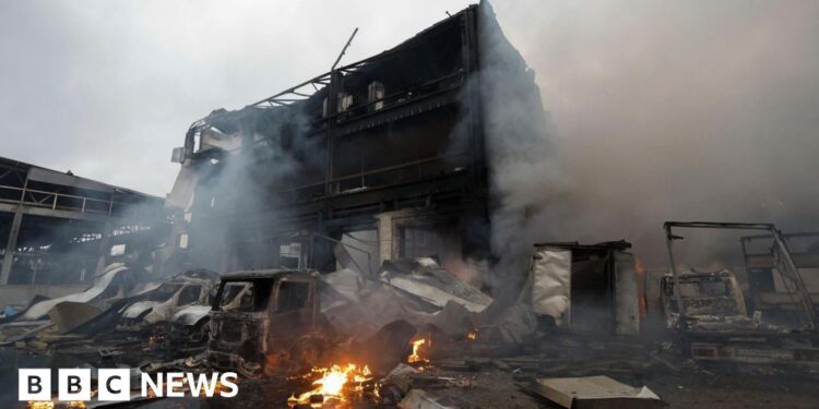 Three killed in Russian strikes on Kyiv, Ukrainian officials say