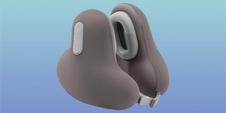 This Comfy Travel Pillow Has Built-in Headphones