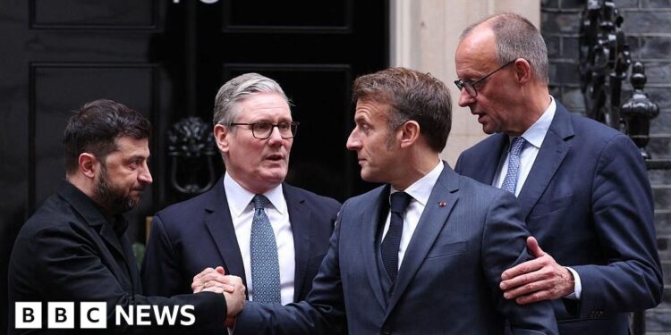 European leaders walk tightrope between backing Ukraine and keeping US on board