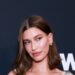 Hailey Bieber Enters Awards Season in Silvery Statuette Cosplay