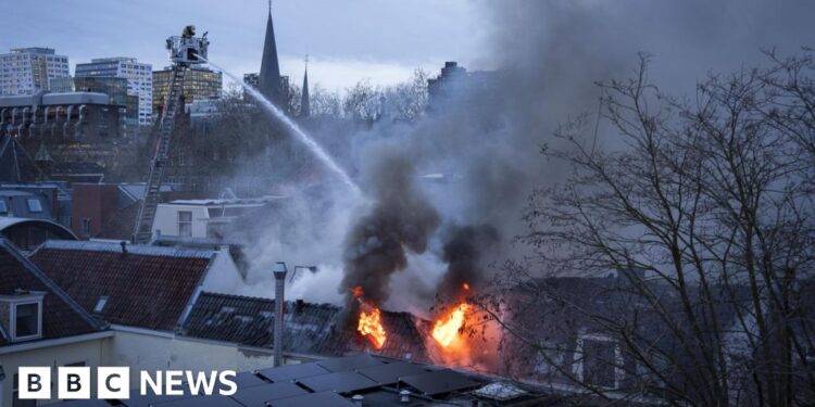 Explosion and fire in Dutch city of Utrecht caused by gas leak, officials say