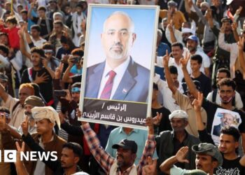 Yemen separatist leader accused of treason as Saudis strike forces