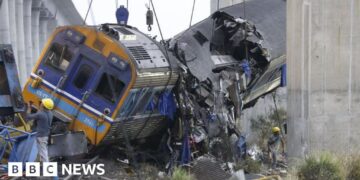 Residents describe ‘terrifying’ carnage after crane falls on moving train