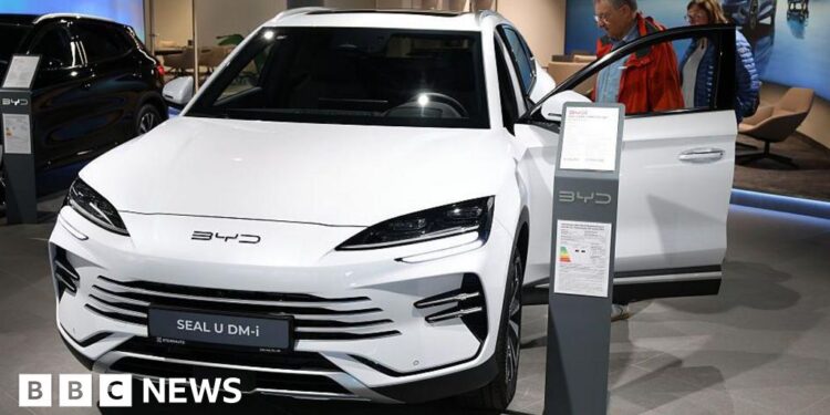 China’s BYD set to overtake Tesla as world’s top EV seller
